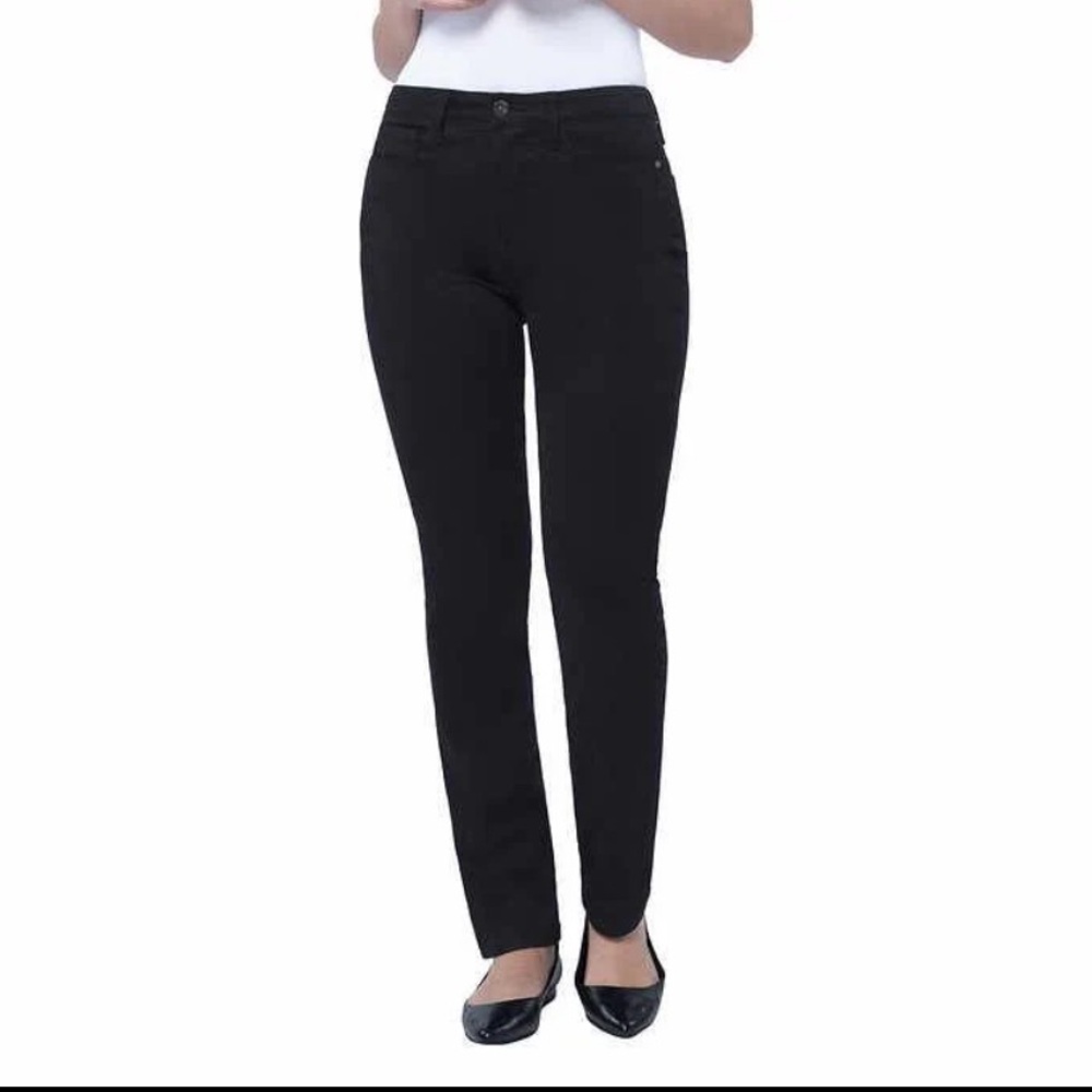 Straight Leg Black Denim Jeans - Picture 2 of 8